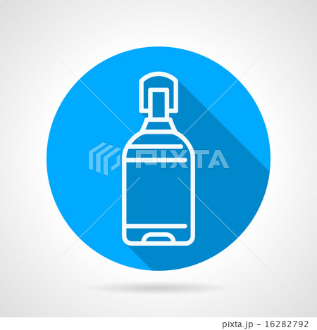 Plastic bottle blue round vector icon Plastic bottle blue round vector icon 16282792