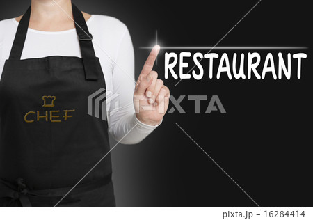 Restaurant touchscreen is operated by chef Restaurant touchscreen is operated by chef 16284414