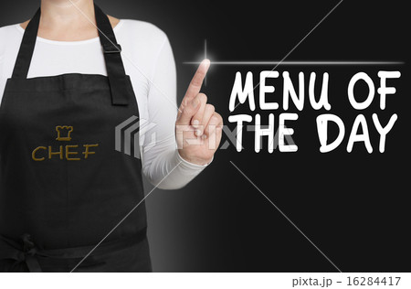 menu of the day touch screen is operated by chef menu of the day touch screen is operated by chef 16284417