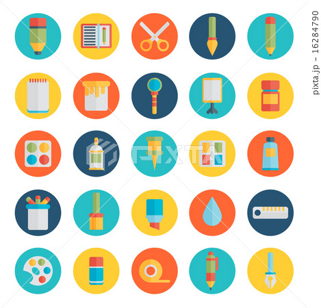 Colored flat design vector illustration icons 16284790