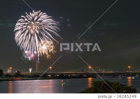 江戸川を照らす花火_B 江戸川を照らす花火_B 16285249