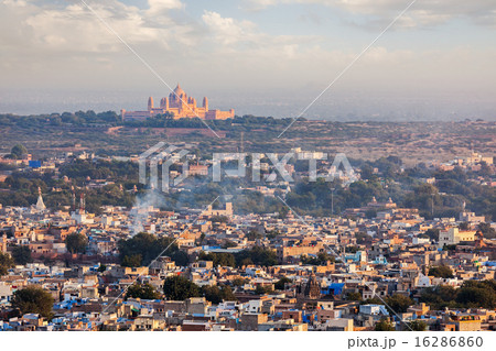 Aerial view of Jodhpur - the blue city. Rajasthan, India Aerial view of Jodhpur - the blue city. Rajasthan, India 16286860