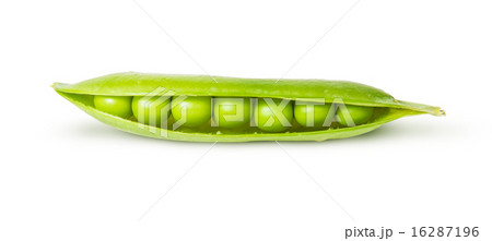 Opened pea pod green sugar 16287196