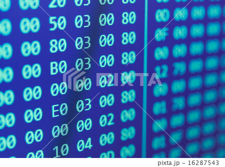 Hexadecimal program code Hexadecimal program code 16287543