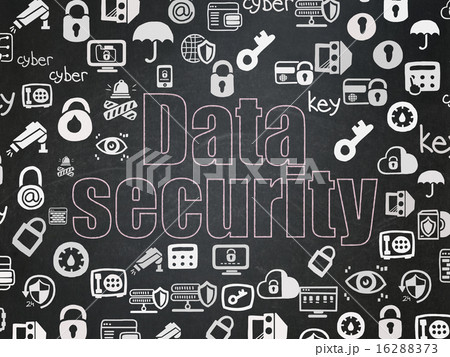 Privacy concept: Data Security on School Board background 16288373