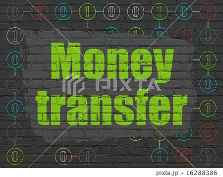 Business concept: Money Transfer on wall background 16288386