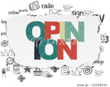 Advertising concept: Opinion on Torn Paper background 16288633