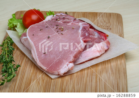 Raw pork steak Raw pork steak 16288859