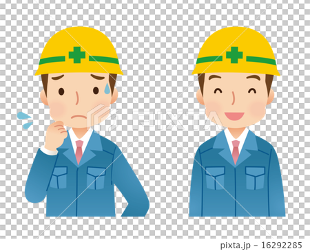 建造場所工作者男性表情集合 16292285