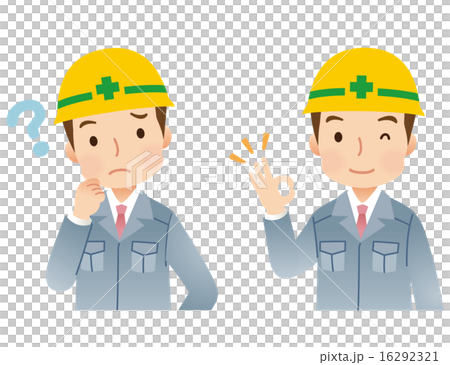 建設現場作業員 男性 表情セット 建設現場作業員 男性 表情セット 16292321