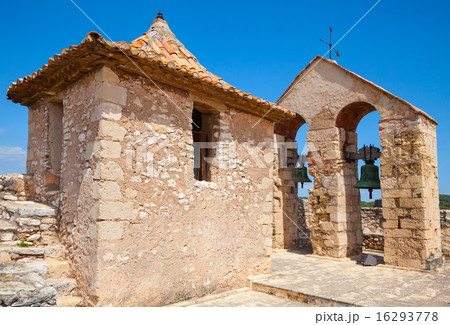 Medieval stone castle in Calafell town, Spain 16293778