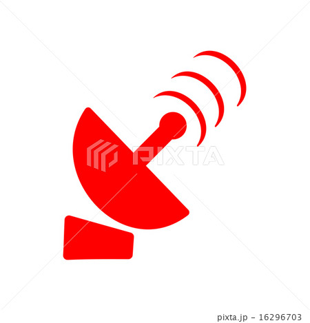 icon sticker realistic design on paper satellite dish 16296703