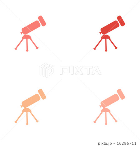assembly realistic sticker design on paper telescope 16296711