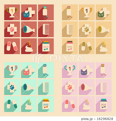 Flat with shadow concept and mobile application veterinary science Flat with shadow concept and mobile application veterinary science 16296828