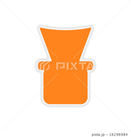 icon sticker realistic design on paper shisha bowl  16296984