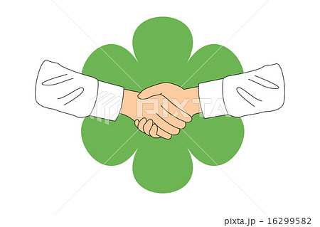 握手_ノーマル_シャツ_緑花 握手_ノーマル_シャツ_緑花 16299582