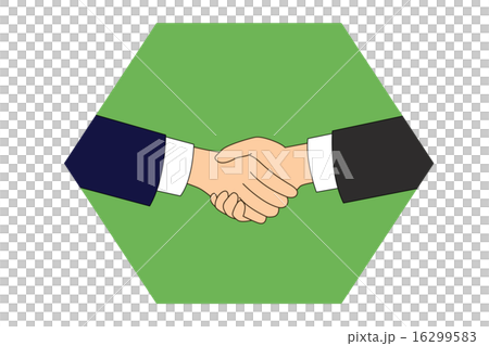 握手_ノーマル_スーツ_緑六角 16299583