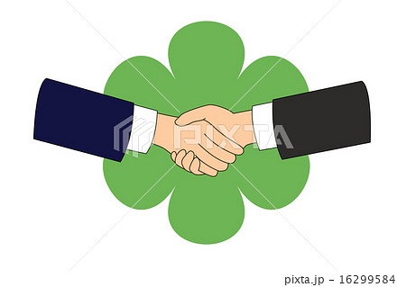握手_ノーマル_スーツ_緑花 16299584