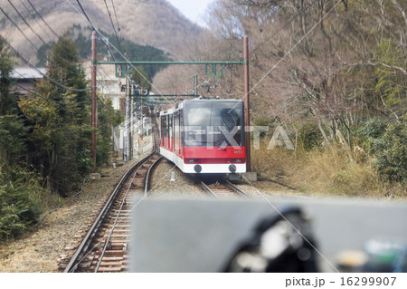 箱根登山ケーブルカー　すれ違い 16299907