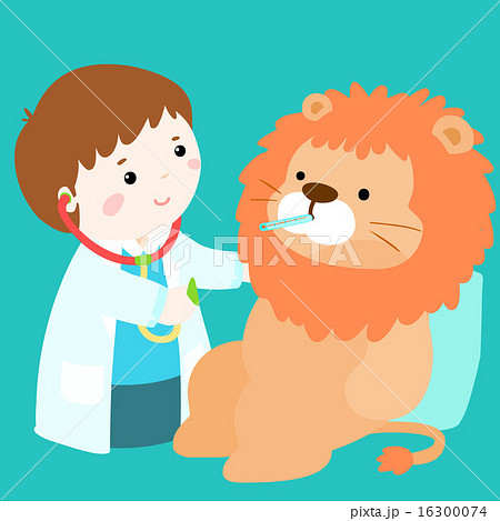 cute little boy heal lion doll vector 16300074