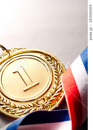 Gold medal winner at the light background Gold medal winner at the light background 16300404
