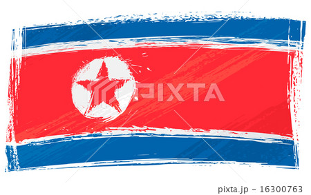 Grunge North Korea flag Grunge North Korea flag 16300763