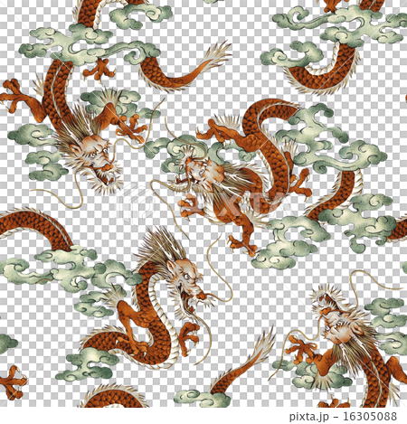 Japanese style painting dragon pattern 16305088
