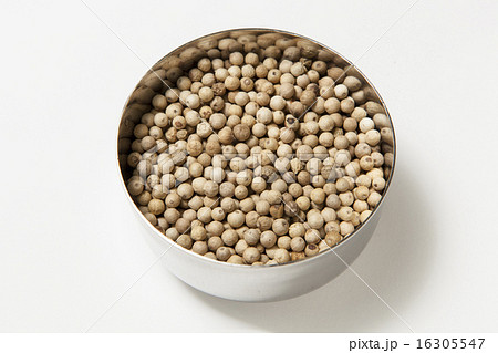 スパイス ホワイトペッパー シンプル・白バックの写真 16305547