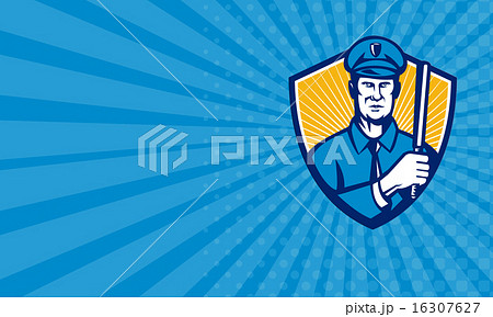 Business card Policeman Police Officer Baton Business card Policeman Police Officer Baton 16307627