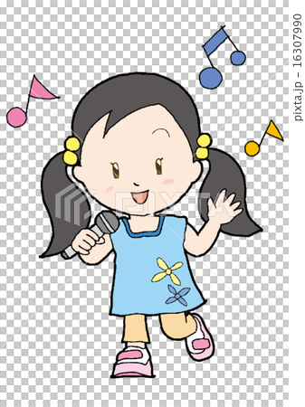 女の子　歌う 16307990