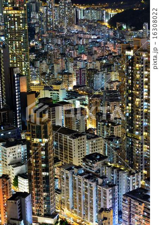 香港 高層マンションからの夜景 香港 高層マンションからの夜景 16308022