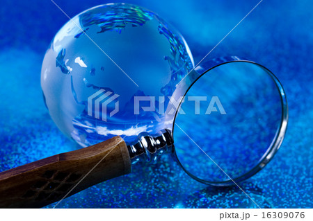 Modern concept of world, glass globe Modern concept of world, glass globe 16309076
