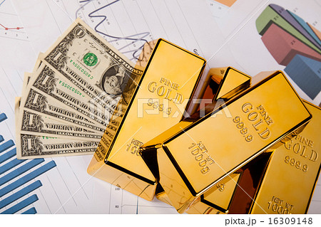 Gold and money, ambient financial concept Gold and money, ambient financial concept 16309148