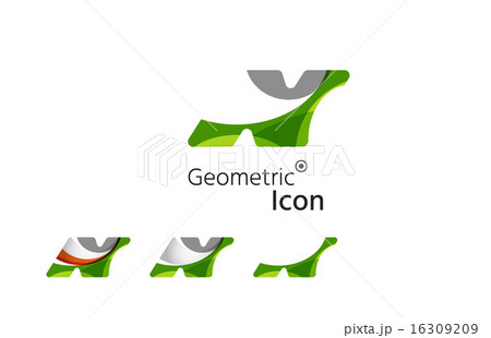 Set of abstract geometric company logo N letters 16309209