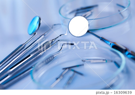 Close-up Dental Instruments, bright colorful  16309639