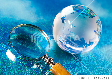 Globe on bright vivid background 16309655