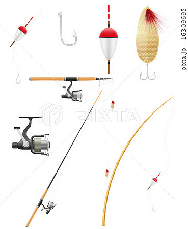 set icons fishing equipment vector illustration set icons fishing equipment vector illustration 16309695