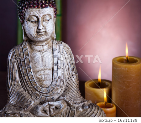 Zen buddha statue, vivid colors, natural tone Zen buddha statue, vivid colors, natural tone 16311139