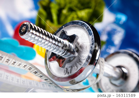 Weight loss, fitness, bright colorful tone concept Weight loss, fitness, bright colorful tone concept 16311589