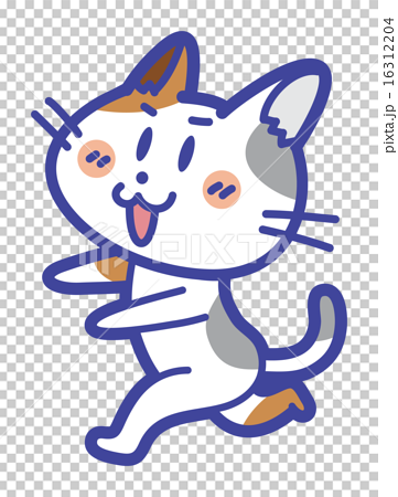 走る猫のイラスト素材