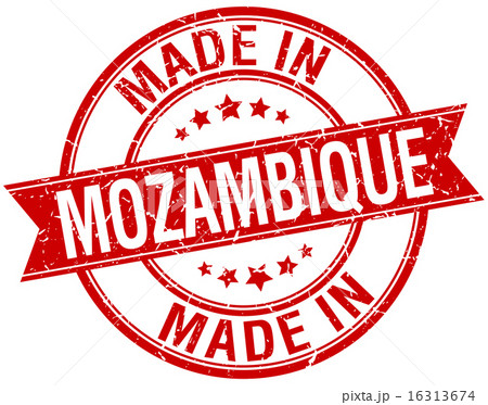 made in Mozambique red round vintage stamp made in Mozambique red round vintage stamp 16313674