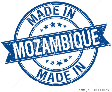 made in Mozambique blue round vintage stamp made in Mozambique blue round vintage stamp 16313675