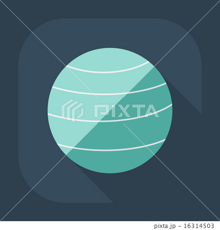 Flat modern design with shadow icon Ball for fitness Flat modern design with shadow icon Ball for fitness 16314503