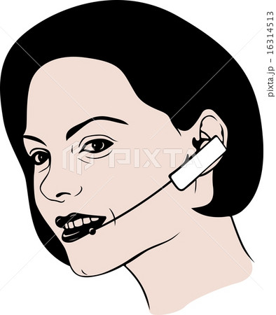 Lady talking on headphone Lady talking on headphone 16314513