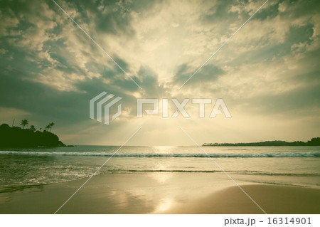 Summertime at Tropical Beach - retro style 16314901