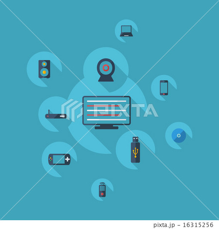 Flat concept, set modern design with shadow 16315256