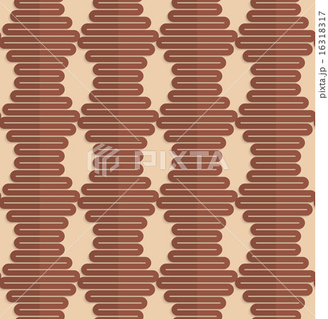 Retro fold brown wavy hexagons 16318317
