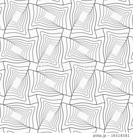 Slim gray striped wavy rectangles with offset  16318381