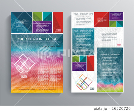 Vector brochure template design with bright cubes Vector brochure template design with bright cubes 16320726