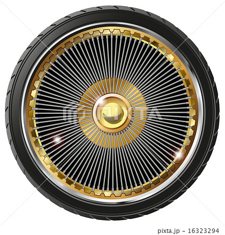 Retro wheel with spokes Retro wheel with spokes 16323294